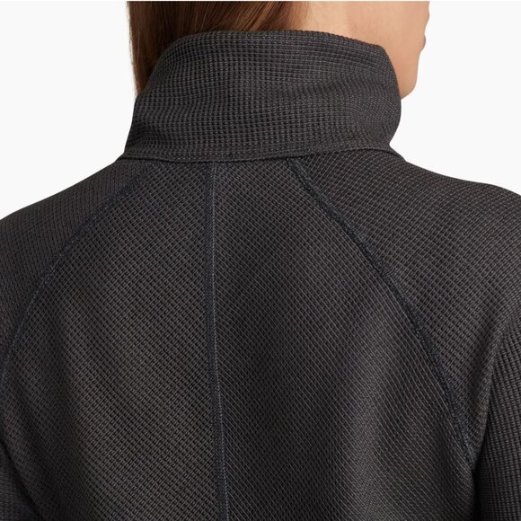 Kuhl | Petra Waffle Turtleneck Base Layer Charcoal Gray Outdoors | Size Small - Picture 4 of 14